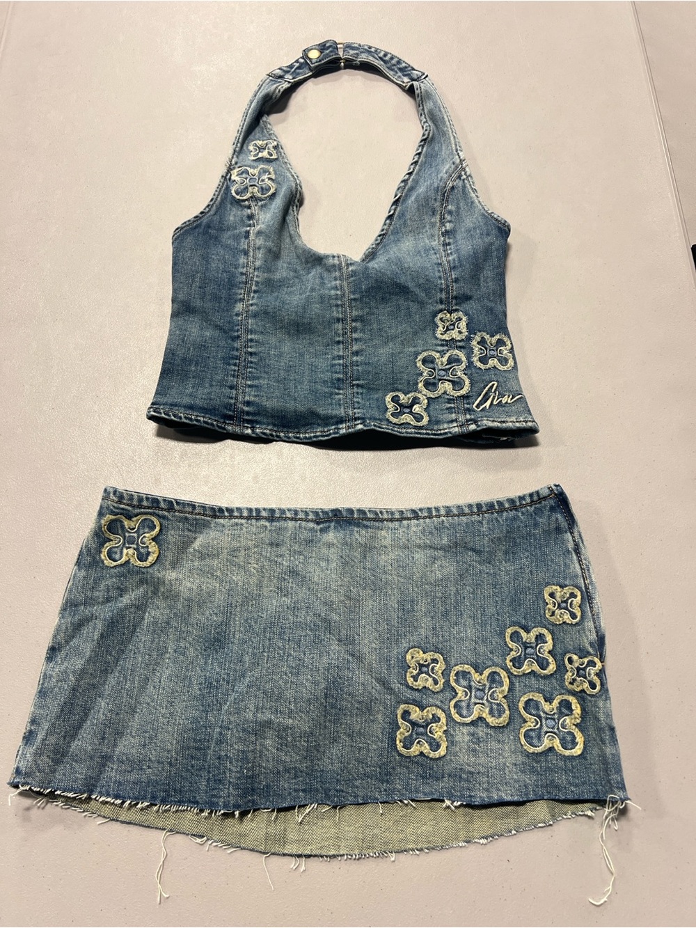 I.AM.GIA Vintage Blue Fauna Skort